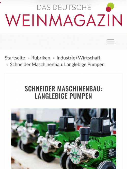 SCHNEIDER  - Langlebige Pumpen 