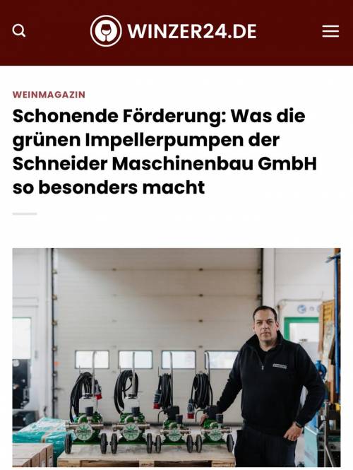Winzer24.de - Artikel Impellerpumpen von Schneider Maschinenbau GmbH 